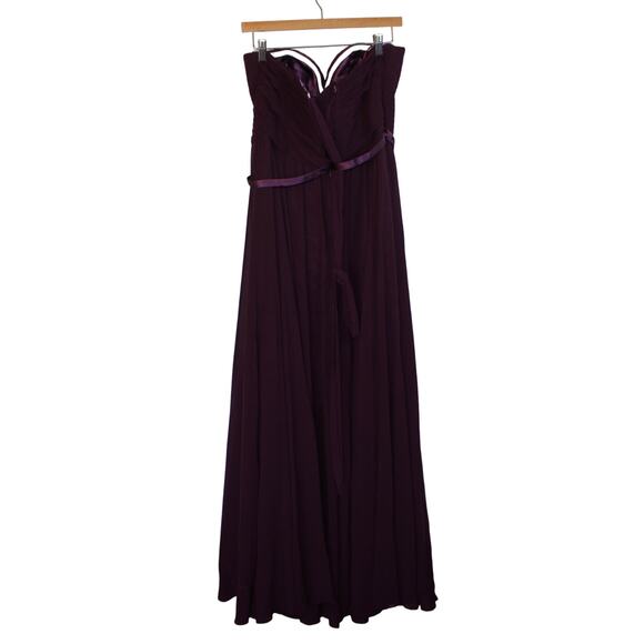 Y2K Cinderella Divine Purple Double Lined Formal Maxi Dress With Lace Up Back - Picture 3 of 4